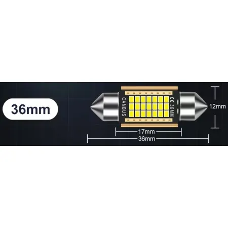 ŻARÓWKA RURKA LED 36MM C3W C5W XSTORM 21SMD CANBUS