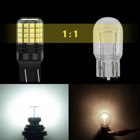 ŻARÓWKA W21/5W T20 LED XSTORM DRL WSTECZNEGO COFANIA CANBUS DZIENNE 6000K