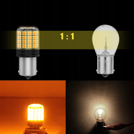 ŻARÓWKA LED P21W XSTORM POMARAŃCZOWA KIERUNKOWSKAZ