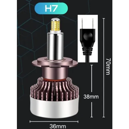 ŻARÓWKI XSTORM LED H7 160W 360° 25000LM MOCNE CANBUS