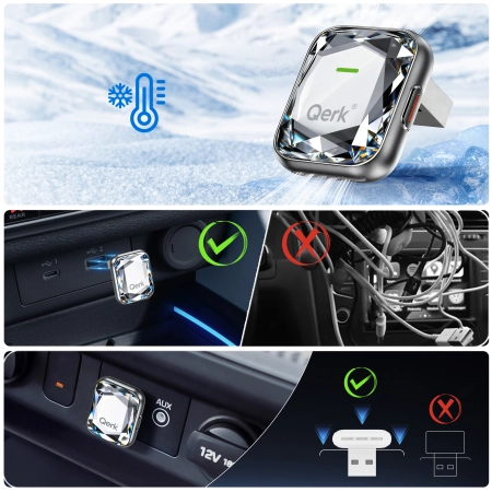 Adapter CarPlay Android Auto 2w1 Qerk WL1-CRA CRYSTAL USB-A WiFi 6
