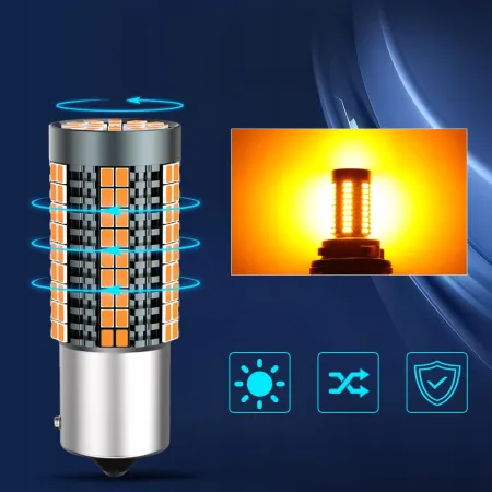 ŻARÓWKA PY21W LED XSTORM POMARAŃCZOWA KIERUNEK CAN