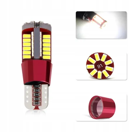 ŻARÓWKA LED W5W T10 POSTOJÓWKI 57 LED CANBUS 360°