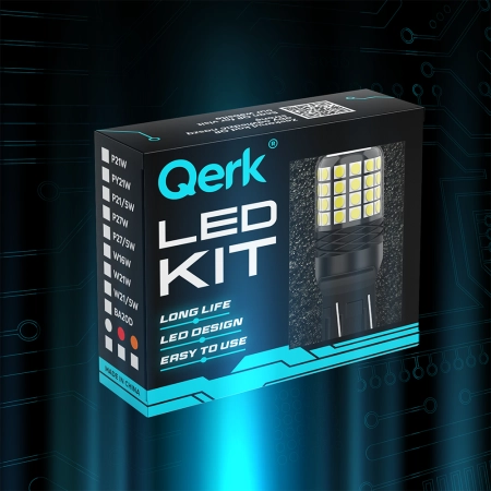 Żarówki LED W21/5W T20 Qerk A2200 CANBUS 6000K DRL Światła Dzienne/Wsteczne 2 szt.