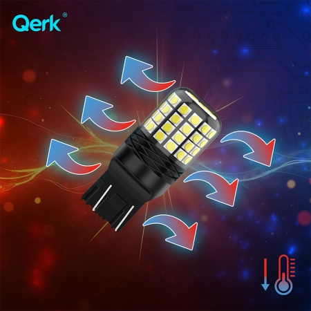 Żarówki LED W21/5W T20 Qerk A2200 CANBUS 6000K DRL Światła Dzienne/Wsteczne 2 szt.