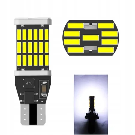 ŻARÓWKA LED W16W T15 CANBUS WSTECZNY 45 LED SMD