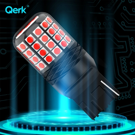 Żarówki LED W21W T20 Qerk A2200 CZERWONE – STOP, POZYCJA, CANBUS, komplet 2 szt.