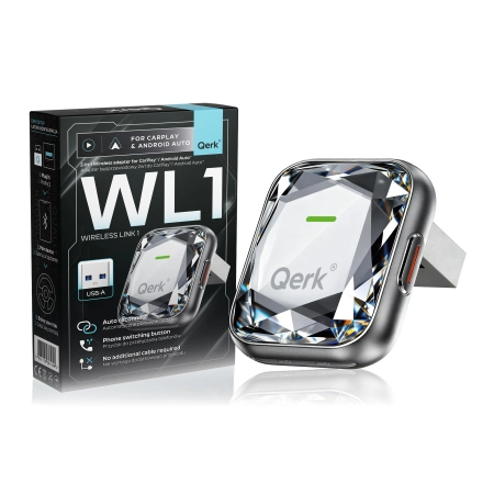 Adapter CarPlay Android Auto 2w1 Qerk WL1-CRA CRYSTAL USB-A WiFi 6