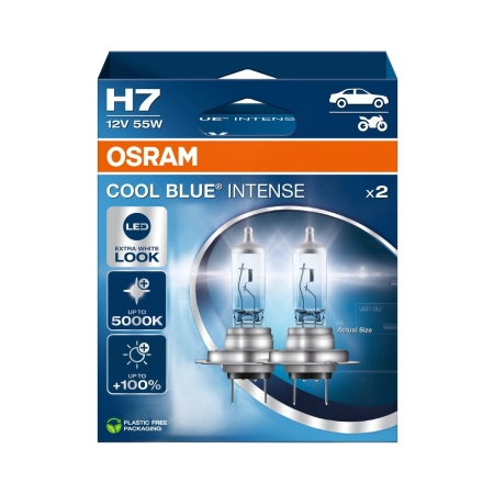 ŻARÓWKA H7 COOL BLUE INTENSE 12V/55W PX26D, 5000K 2SZT. (EKO)