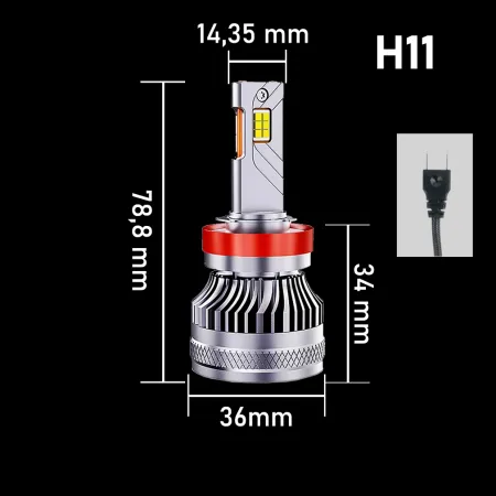 ŻARÓWKI LED H11 S12 30000LM 160W 12V 24V 100% CAN
