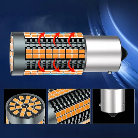 ŻARÓWKA PY21W LED XSTORM POMARAŃCZOWA KIERUNEK CAN