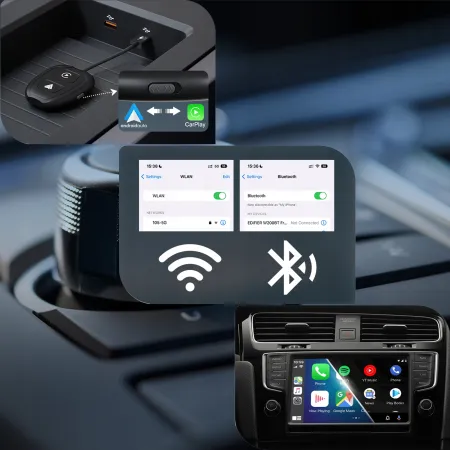 2 W 1 BEZPRZEWODOWY ANDROID AUTO i CARPLAY iPHONE ADAPTER WIFI BT XSTORM