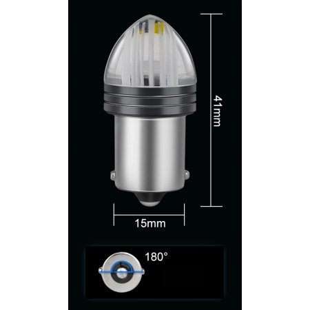 ŻARÓWKA P21W LED 2835 Xstorm BAU15s 12 V 500 lm 6000 K do świateł cofania