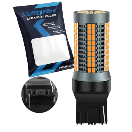 ŻARÓWKA W21W T20 LED XSTORM POMARAŃCZOWA KIERUNKI