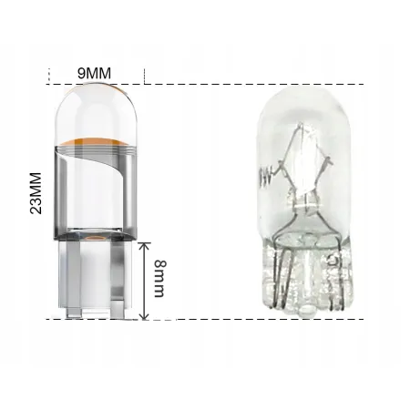 ŻARÓWKA LED W5W T10 XSTORM 360° KRYSTALICZNA COB