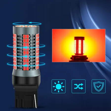 ŻARÓWKA LED W21W T20 XSTORM CZERWONA STOPU CANBUS