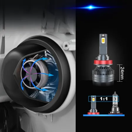 MINI ŻARÓWKI H11 LED XSTORM 110W 23000LM CAN MOCNE
