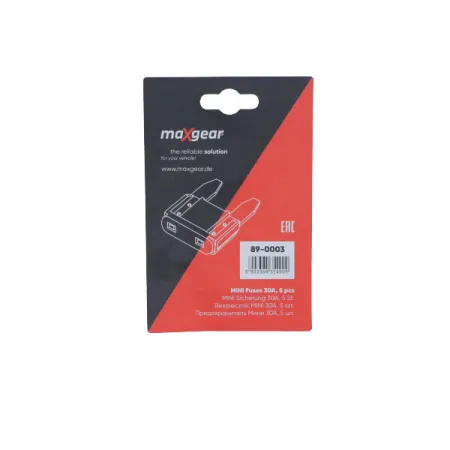 MAXGEAR BEZPIECZNIK PŁYTKOWY MINI 30A KOMPLET 5 sztuk