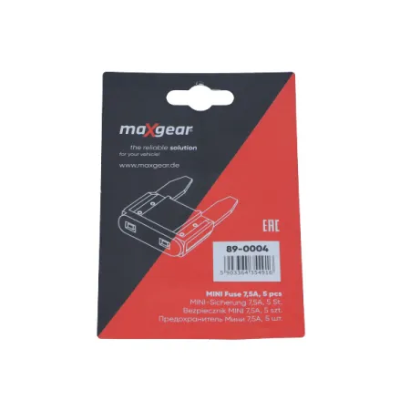 MAXGEAR BEZPIECZNIK PŁYTKOWY MINI 7,5A KOMPLET 5 sztuk