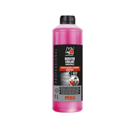 MOJE AUTO PŁYN DO CHŁODNIC 1L CZERWONY JAKOŚĆ G12 KONC. NA DODATKACH BASF RADIATOR COOLANT / MA PROFESIONAL